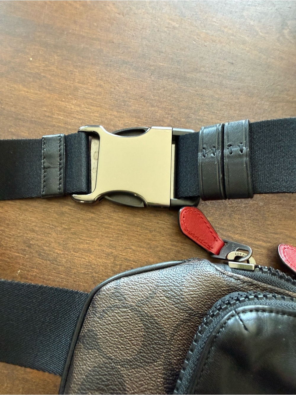 Coach Rider Belt Bag in Signature Canvas style no. C2060 black/brown/tan - Picture 5 of 13